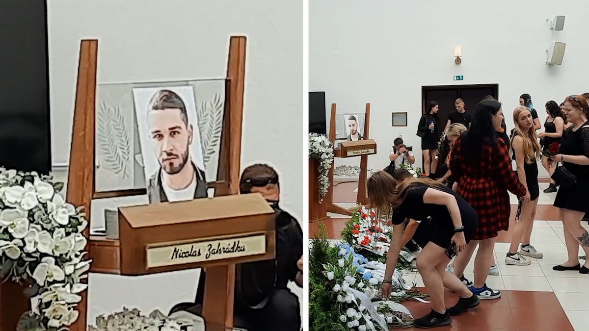 Desítky lidí se přišly rozloučit s Romem, který zemřel po potyčce s Ukrajincem